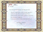 CEO's  Congratulations message to Dr. Mostafa Naderi
